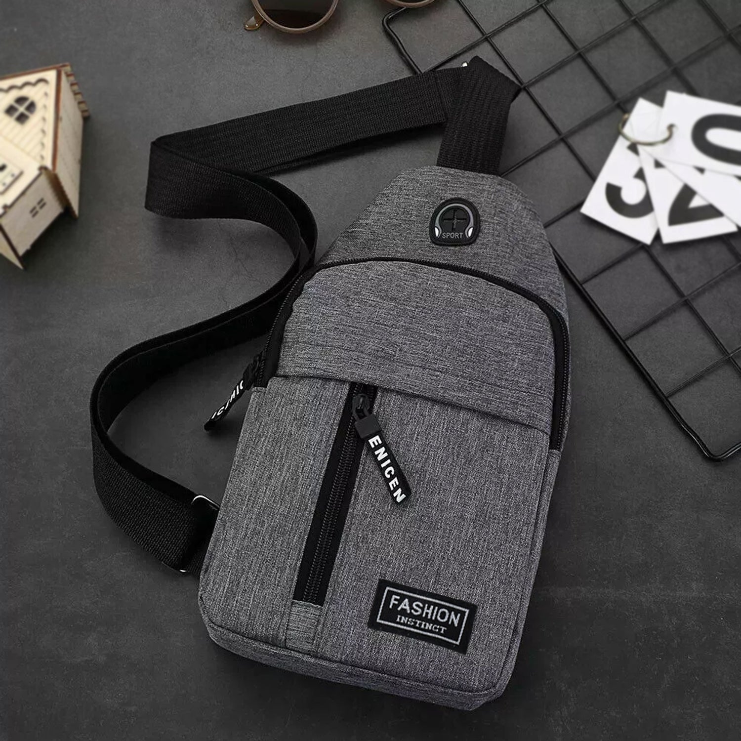 USB Charging & Earphone Hook Sling Shoulder Bags USB Charging & Earphone Hook Sling Shoulder Bags